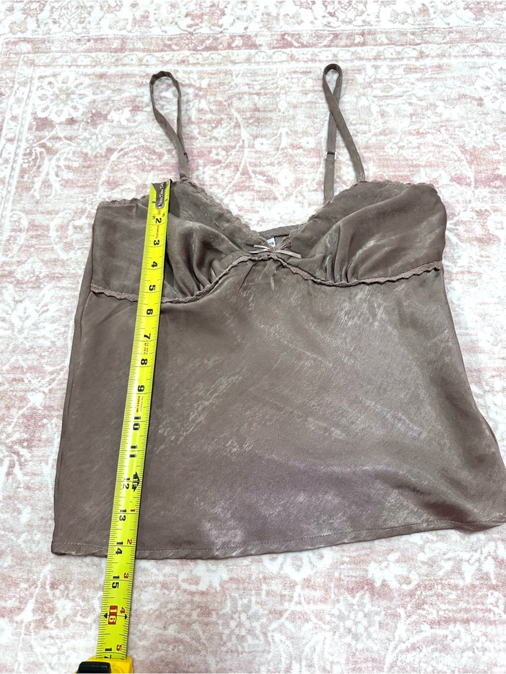 NWOT 🤎 Satin Champagne Slip Camisole Top - Picture 7 of 8